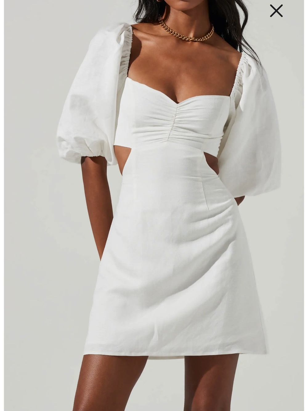 ASTR white cutout dress, size medium